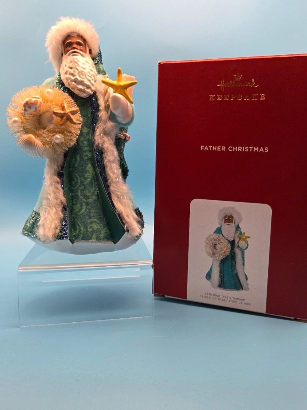 Hallmark Ornament 2021 "Father Christmas" African American Version - Like New